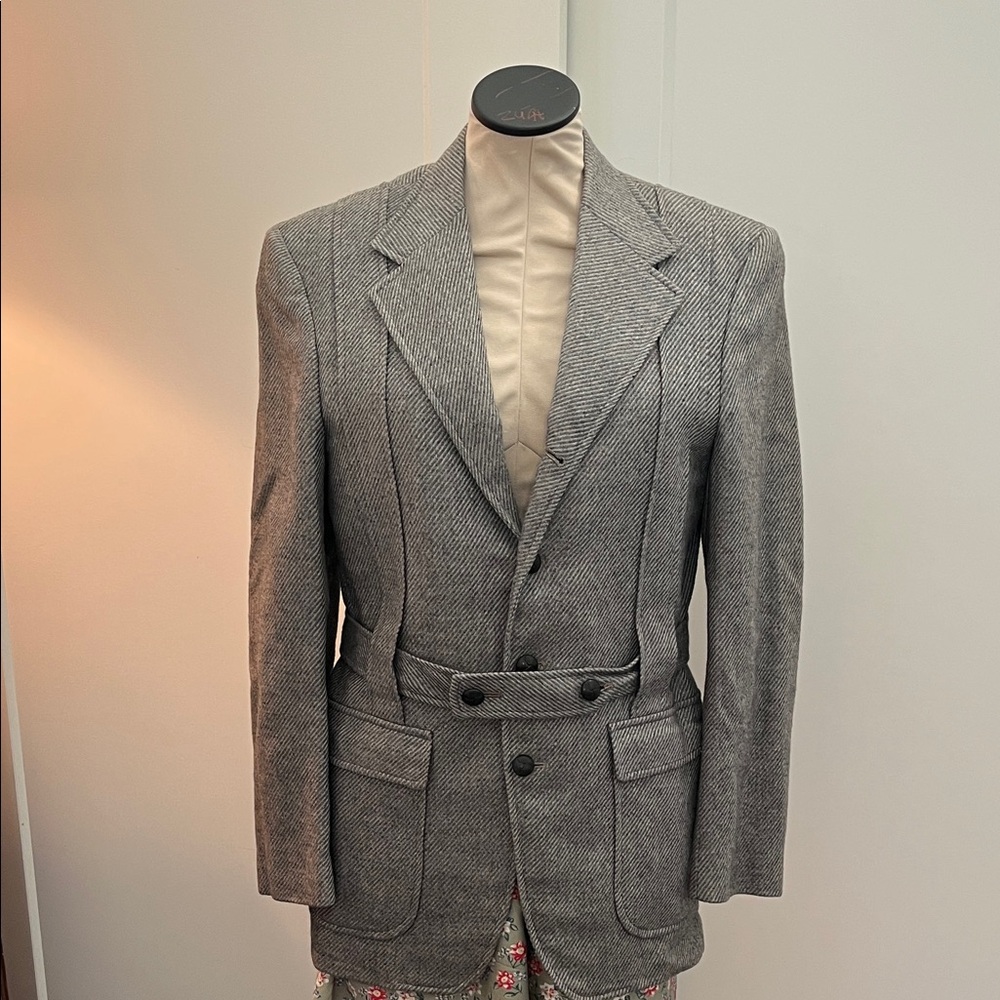 Vintage 70’s Gray Men's Belted Blazer